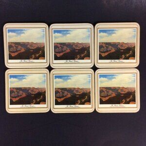Pimpernel The Grand Canyon Coasters Set Of 6 Cork Backed Made in England
